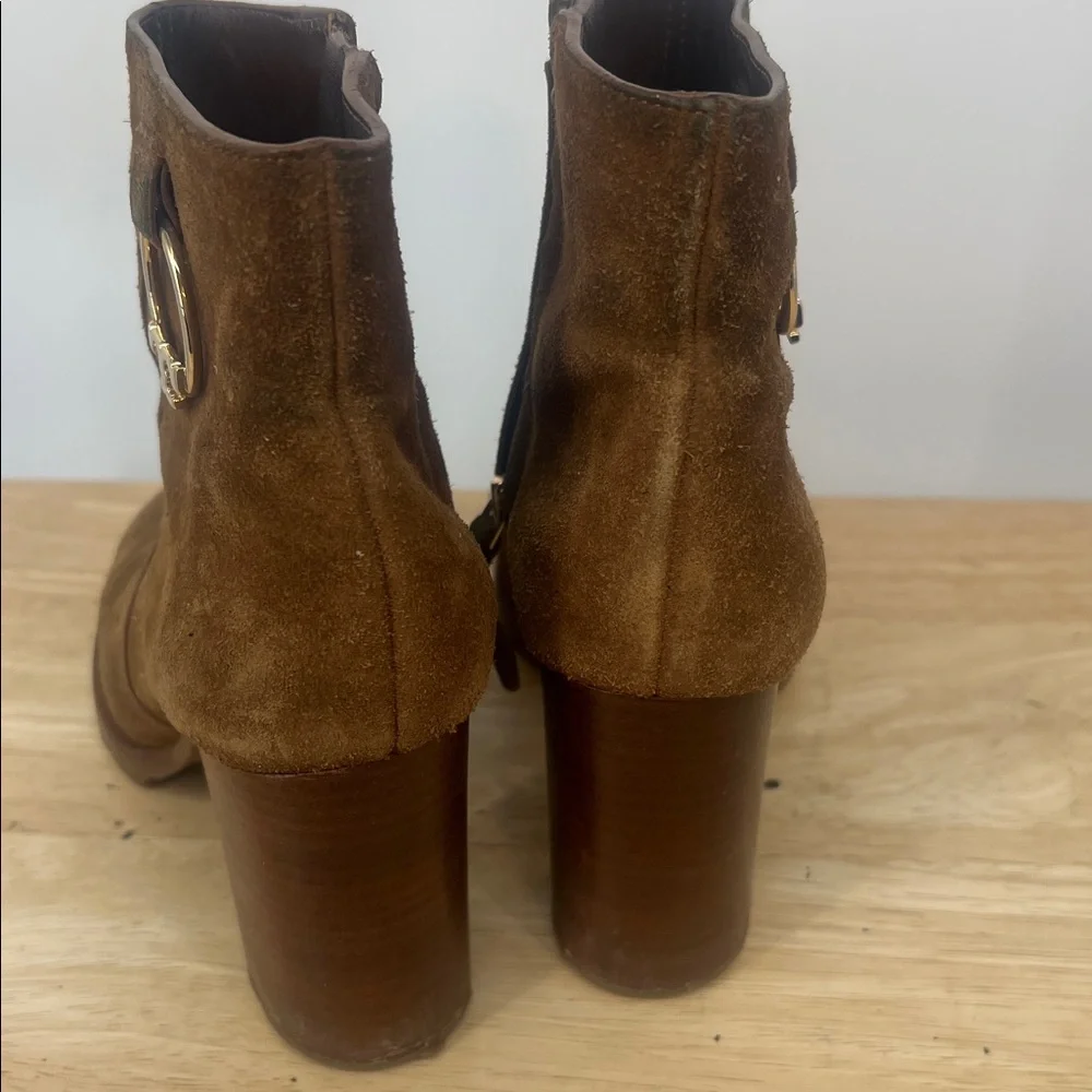 Tory Burch Brown Suede Ankle Boots
